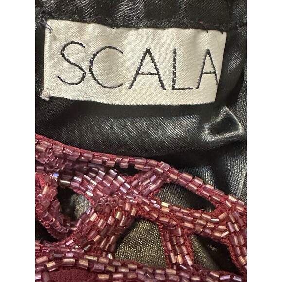 SCALA Size XXL Silk Beaded Sequin Dress Quiet Luxury Wedding Evening - Picture 11 of 13